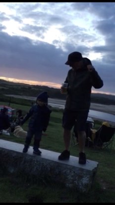 Not your typical Grandad, having a rave competition on the cliffs 😁
