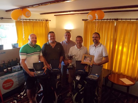 Ruby's Golf Day Winners 2015, Mark Powell, Chris Stanley, Sam Glover and Paul Twiggs