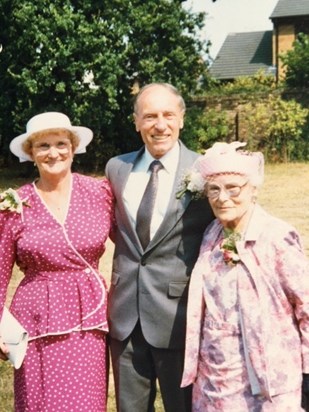 mum,dad,nan Nigel and Catherines wedding 1990