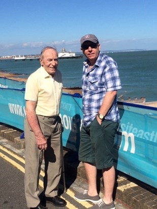 dad and Nigel at Eastbourne seafront