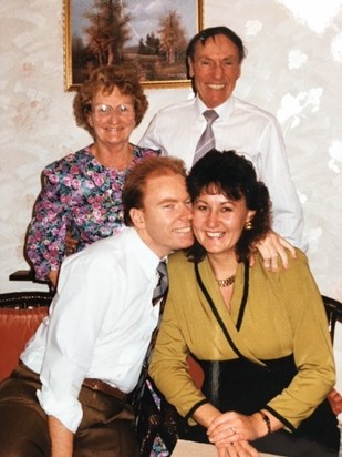 Nigel and Catherine with mum and dad