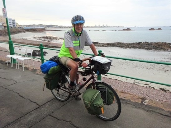 Paul in late September at the end of his last 10 day cycle camping tour in Jersey. Bravo Paul!