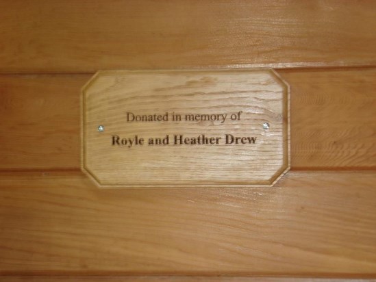 Mum and Royle's memorial plaque
