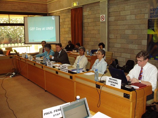 Angela at a GEF-STAP Meeting in UNEP - Nairobi, 2006