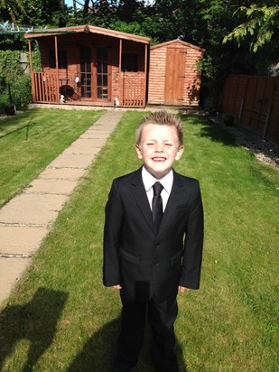 To my wonderful Nanny...Look at me in my James Bond suit don't I look smart!!