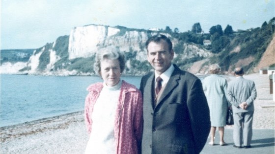 Rod with first wife Mabel in Seaton