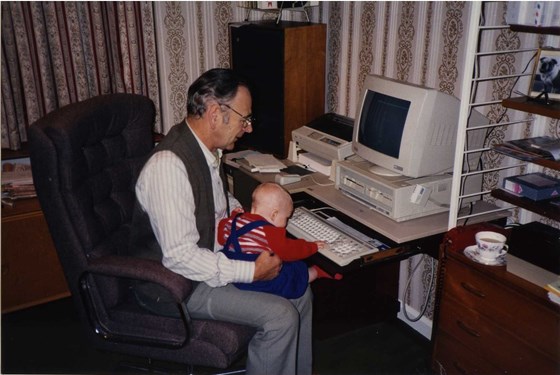 1988 Starting Ian on the computer at an early age!