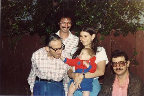 Sam, Mark, Penny,Baby Ziv, and Michael -1984 