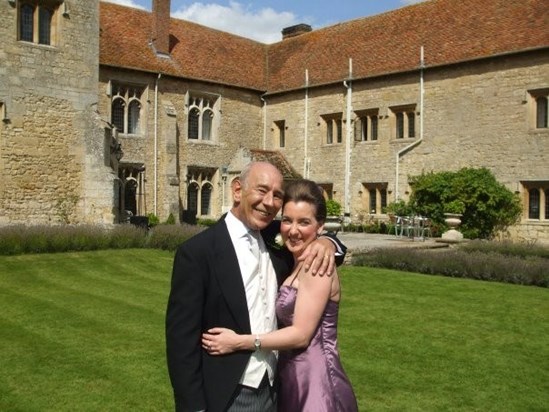 Dad and I at Juliet's wedding. He was so proud of her x