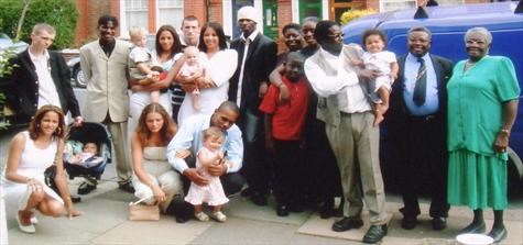 Alvin with his family at his daughter Louise's christening. xx