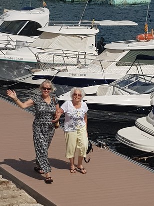 Shirley and mum - Majorca Sept 2015
