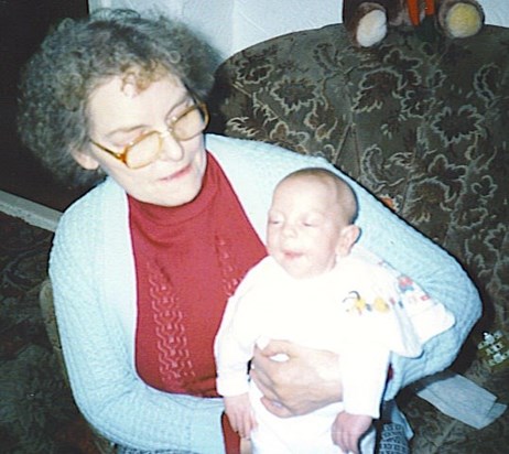 Nanna and david as a baby
