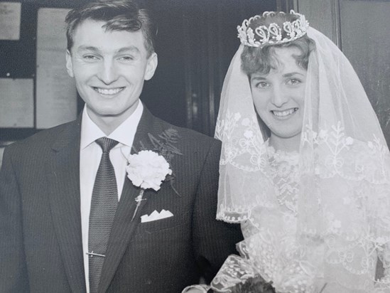 Dad and Mum on their wedding day 2nd April 1960