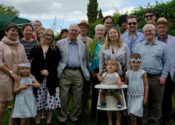 Family gathering at Christine's 80th birthday party, June 2017