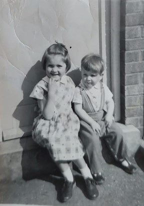 Roger and his sister Maureen. Roger looks just like his grandson Jude.