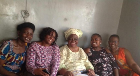Mama Oshin with her daughters and daughters-in-love