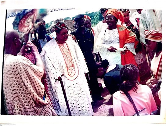 Mama Oshin during the launching of NESTO's permanent site at Erelu, Oyo