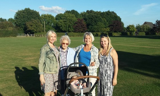 4 generations out for a walk