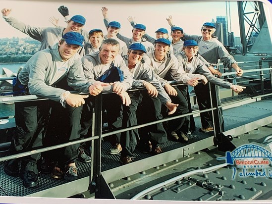 One of my unforgettable memories Steve of climbing Sydney Harbour Bridge with you and some of the crew on the BT Challenge!!