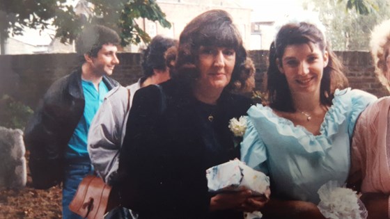 Mum and me as bridesmaid