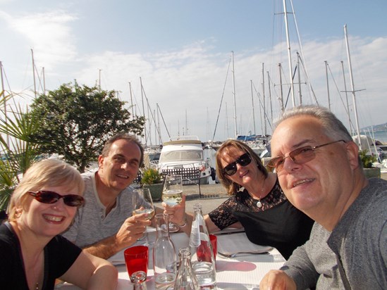 8690AACC 0E82 42EF A7E2 F1801A84449E Enjoying well earned drink at the harbour after all that walking in Trieste 