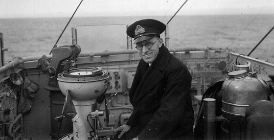 Surgeon Lt Commander Weir|: Spuff's Dad on the bridge of HMS Norfolk 1941 (1 )