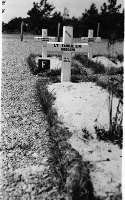 The grave of Lt Douglas Maxwell Fairlie, 2nd Gordon Highlanders, Meirlo War Cemetery. Brabant.