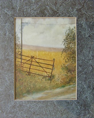 "The barley field" frame 12"x10" (see story page).