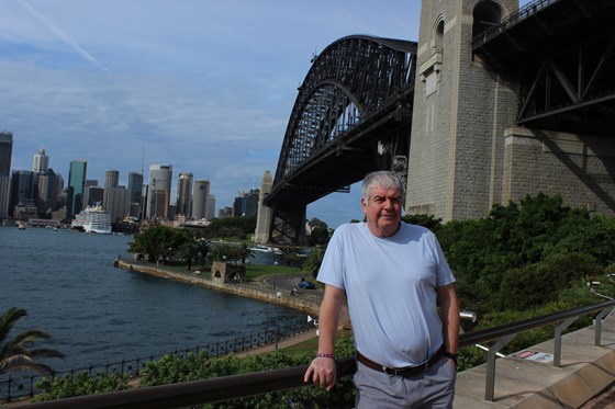 Liam by Sydney harbour bridge