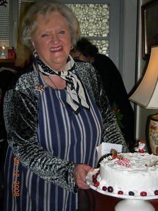 Mum the entertainer par excellence "anyone for Christmas cake"