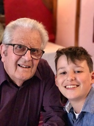 Grandad with Harvey