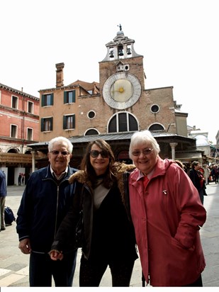 Elaine with Mum & Dad Venice 2013