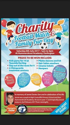 Charity football match and family fun day July 2017