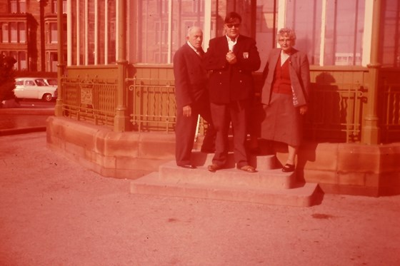 Uncle Norman with mum and dad. St annes on sea july 1963