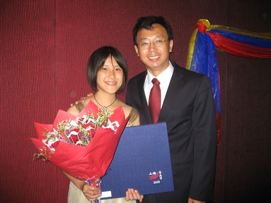 Shuang and Julia, Middle School Graduation, Shanghai 2009