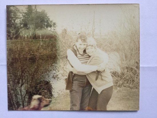 Jan and Noel by the river at Ham Island, Old Windsor - in their 50's