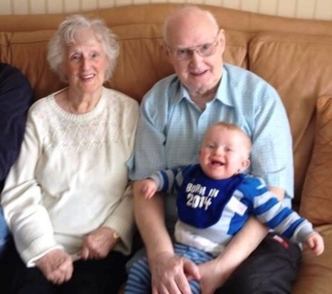 Nan Doris & Grandad Tony with great grandson Oliver
