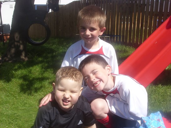 Ben and his buddys 12 weeks before he passed away