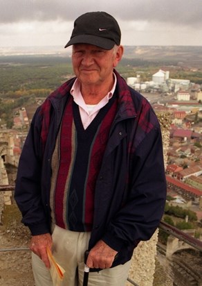 Dad on the walls of Avila, Spain