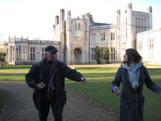 Jan 09 Dad dancing with Kerry at Highcliffe Castle