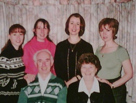 Debbie with her parents & sisters