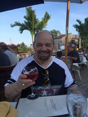 Daddy loved outdoor dining and his rose!