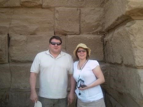 denise with her husband Mark, Egypt just before diagnosis 