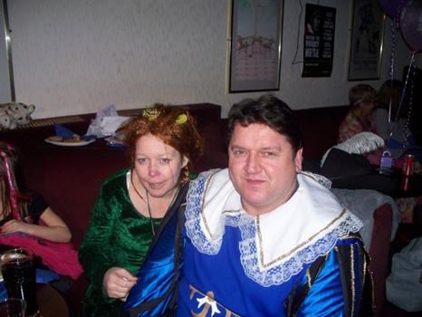 Denise and her loving husband Mark at Hollies fancy dress party