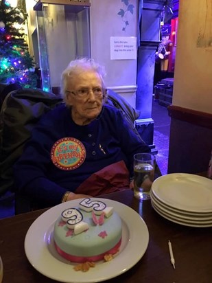 Mum on her 95th birthday.