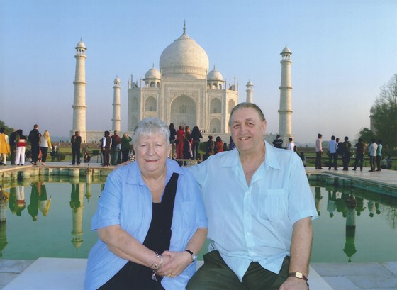 On 'Diana's Bench'  Taj Mahal
