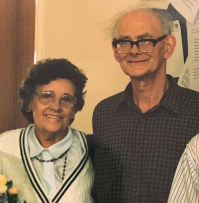 Peter and Thelma on his retirement