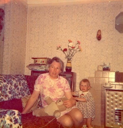 Mum and Sherida, 15 Coronantion Avenue, Bournemouth, 1975