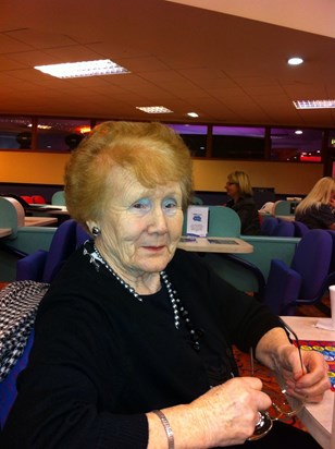 Cathy at the bingo