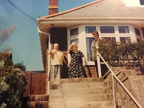 Cathy with sister Dolly and daughter Linda in Brean Somerset